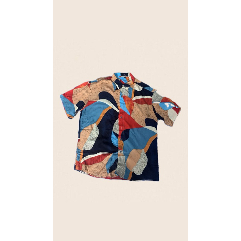 ET CETERA Shirt / Kemeja Corak Pria L Colorful