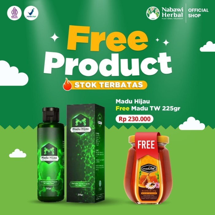 

MADU HIJAU - Membantu Atasi Asam Lambung Gerd Maag Kronis 210gr - Promo Free Madu