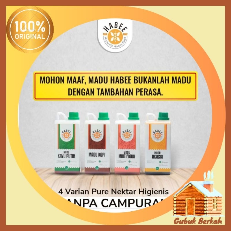 

HABEE - Madu Murni, Asli & Higienis Kemasan 1 Kg | 4 Varian Nektar / Multiflora, Kopi, Akasia dan Kayu Putih