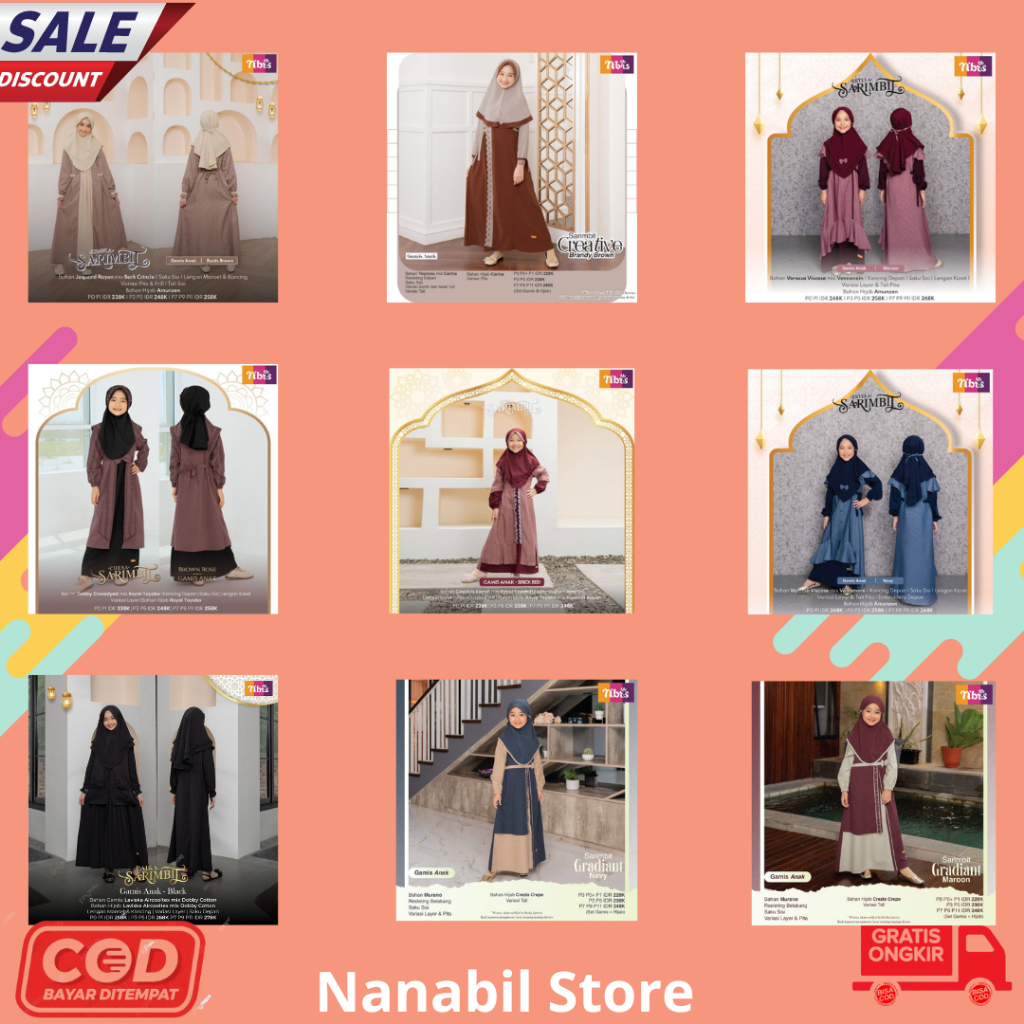 GAMIS ANAK NIBRAS PROMO DISKON SERBA 30%