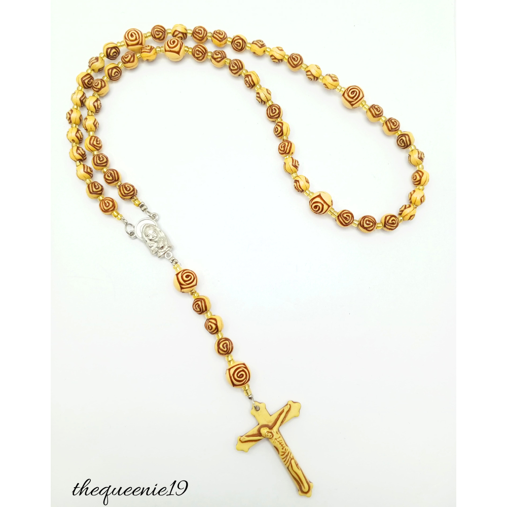 Rosario Kalung Doa Katolik | Rosario Beads Kayu Mawar