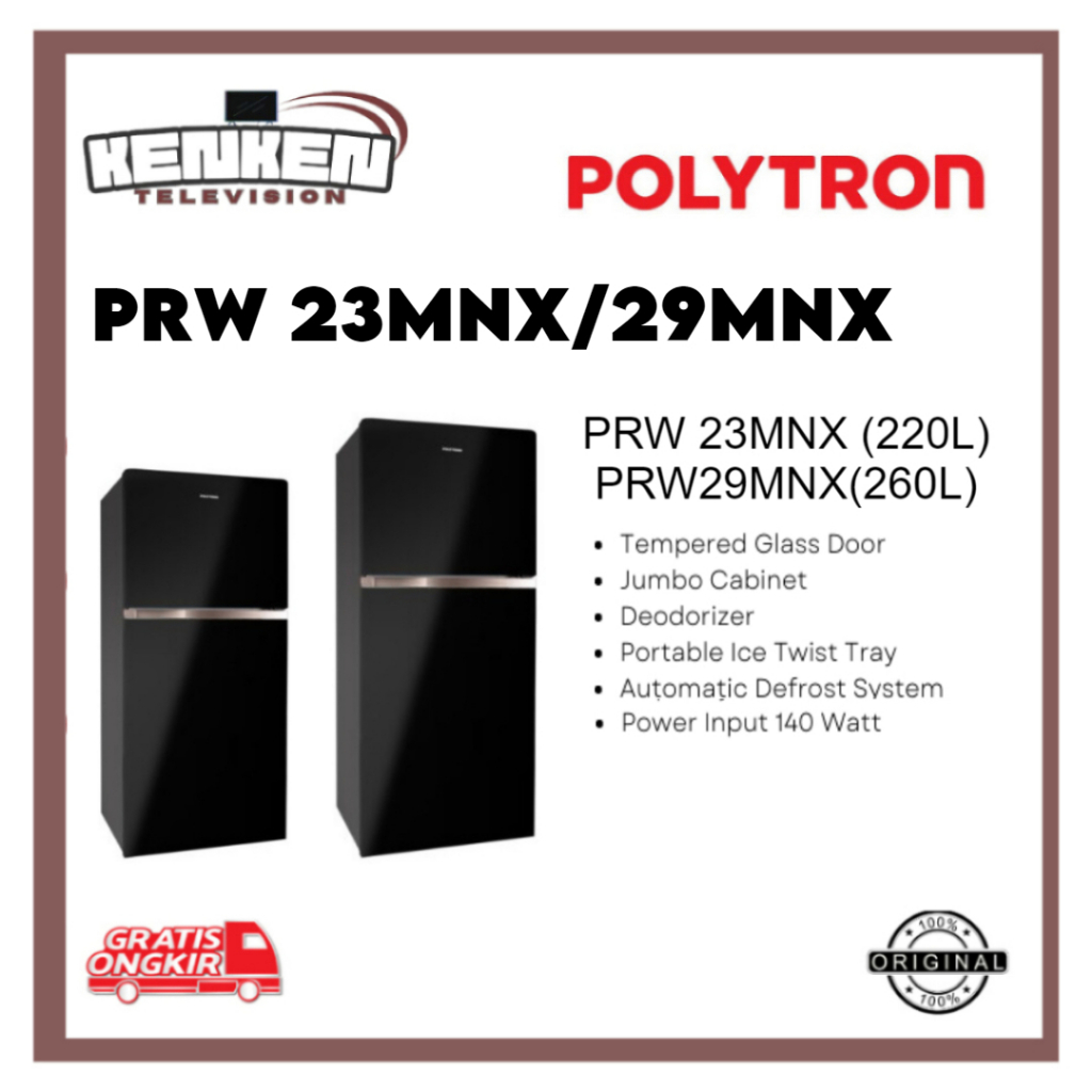 KULKAS POLYTRON 2 PINTU PRW-23MNX| PRW-29MNX|