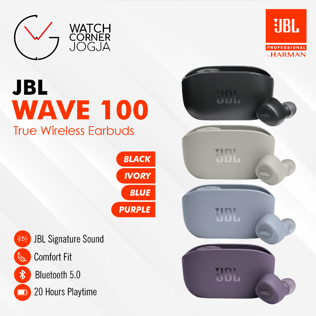 JBL Wave 100 TWS / 100TWS True Wireless Bluetooth Earbuds Earphone ORIGINAL GARANSI RESMI IMS