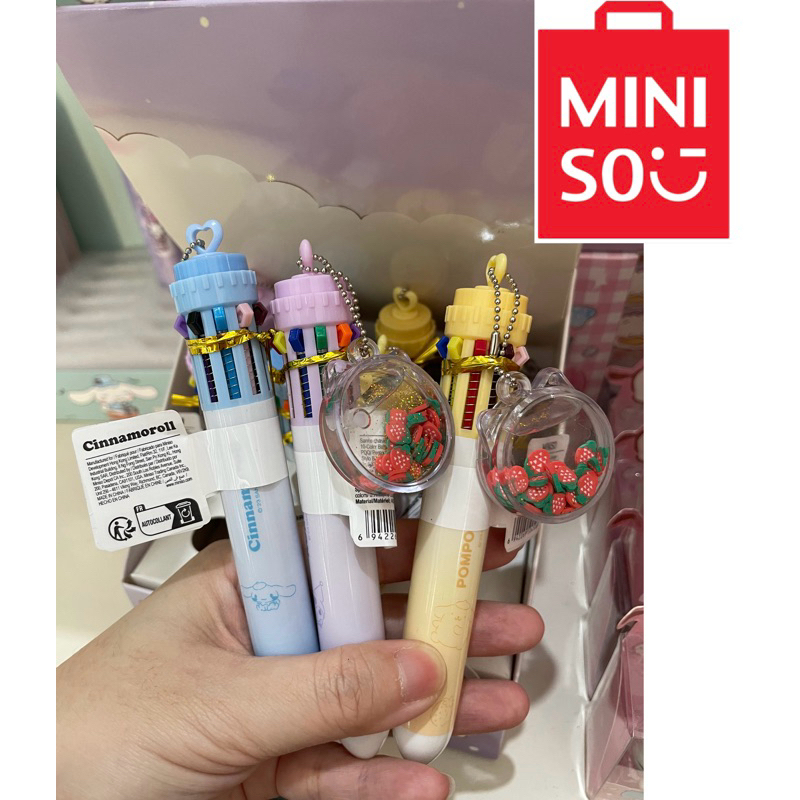 

Miniso Sanrio Pen 10 Warna Sanrio Pen Bolpen Karakter Tinta Warna Warni Pom Purin Kuromi My melody Cinnamoroll