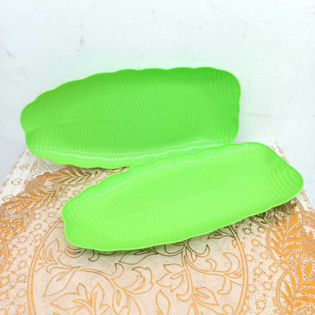 Piring Daun Pisang TAP | Piring Makan / Piring Saji Plastik Bentuk Daun Pisang