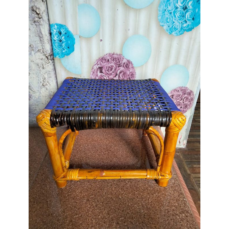 dingklik rotan sintetis / kursi minimalis/ kursi jongkok