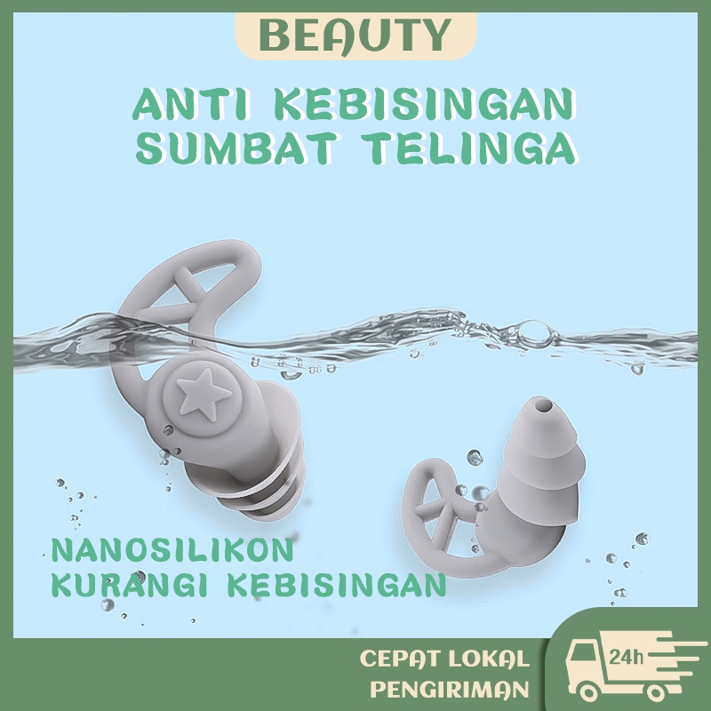 3 Layers Earplugs Silicone Earplugs Noise Tidur Peredam Reduction Sleeping Earplugs