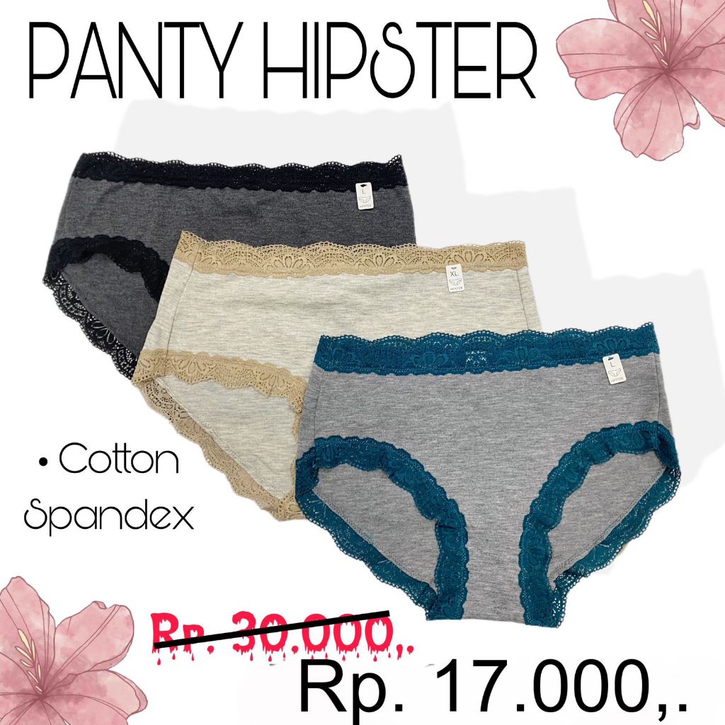 PANTY/CELANA DALAM/CD COTTON STRETCH WANITA MiDi COVER BOKONG NEVADA/VENITA/COLORBOX ORI 100% ANTI J