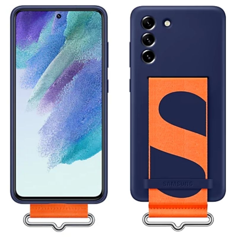 Samsung Galaxy S21 FE 5G Original Silicone Strap Cover Casing Silikon S21FE Case Tali
