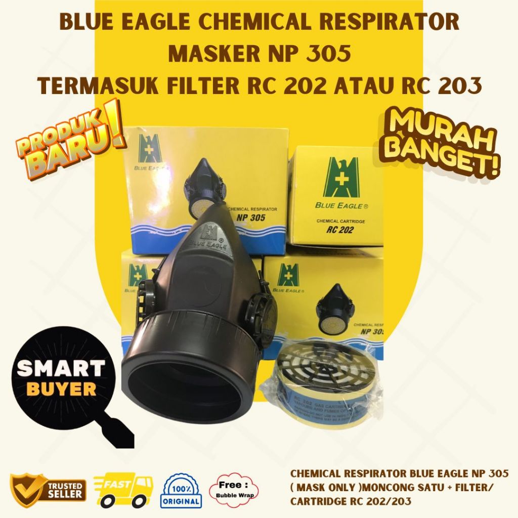 Masker Industri Industrial Mask NP 305 NP305 NP-305 Termasuk Filter