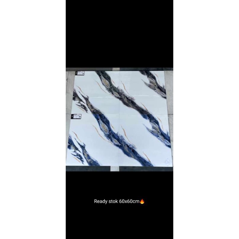 Granit lantai 60x60 abu-abu dan biru (zameta blue+zameta grey)