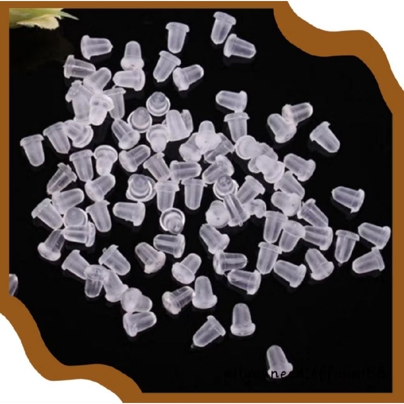 Isi 20 pcs bantalan anting/belakang anting/karet anting /pantat anting