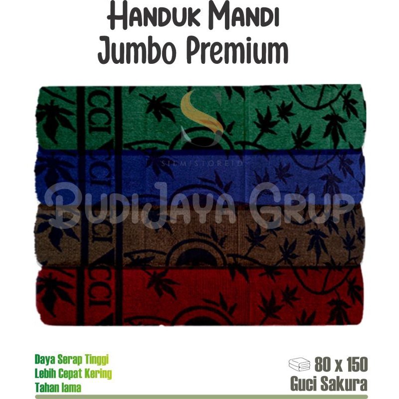 Handuk Jumbo 80x150 - Handuk Mandi - Handuk Tebal - Handuk Bunga Sakura