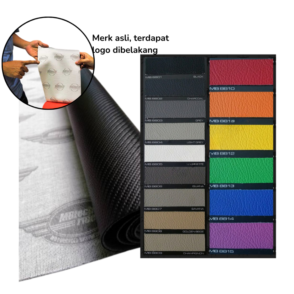 [ Giggel ] Bahan Kain Sofa Jok Mobil Motor MB-TECH / MB-TECH Kulit Sintetis ORIGINAL