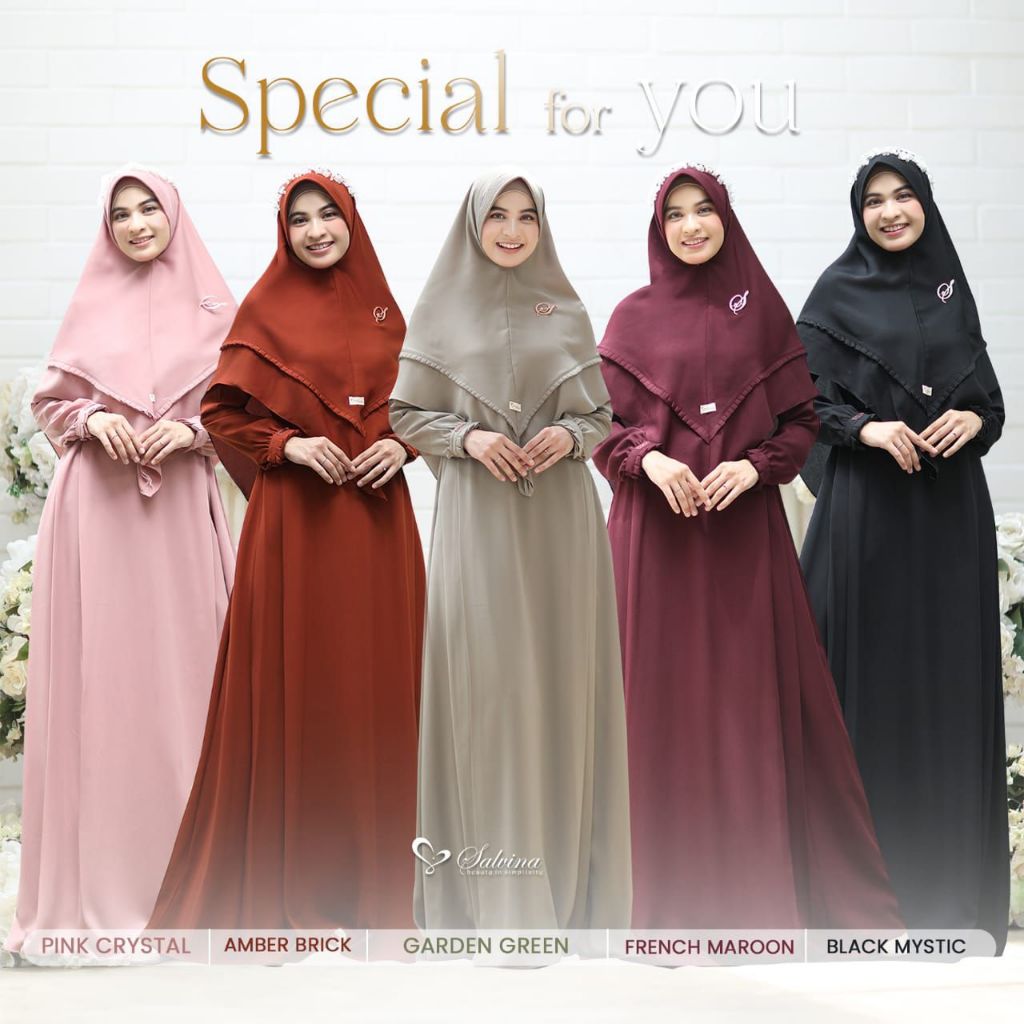 Khaira dress by Salvina Hijab set khimar/set segiempat