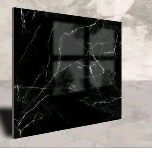 Keramik 60x60 Stockholm black- pt (motif marmer urat putih mewah) kw1