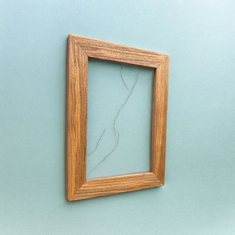 Pigura Foto (7) jati tua A3,A3plus,12R lebar kayu 7cm Polos