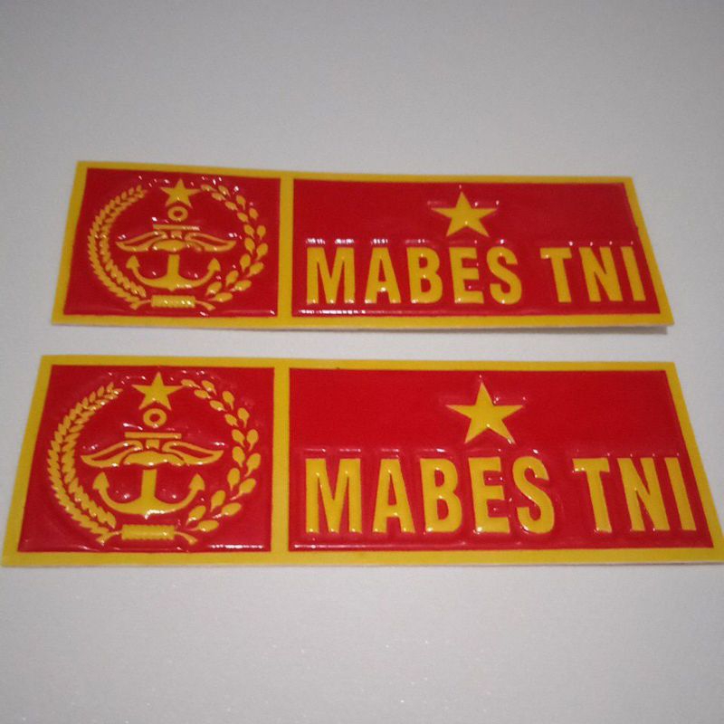 

Stiker embos nopol Mabes Tni Hankam