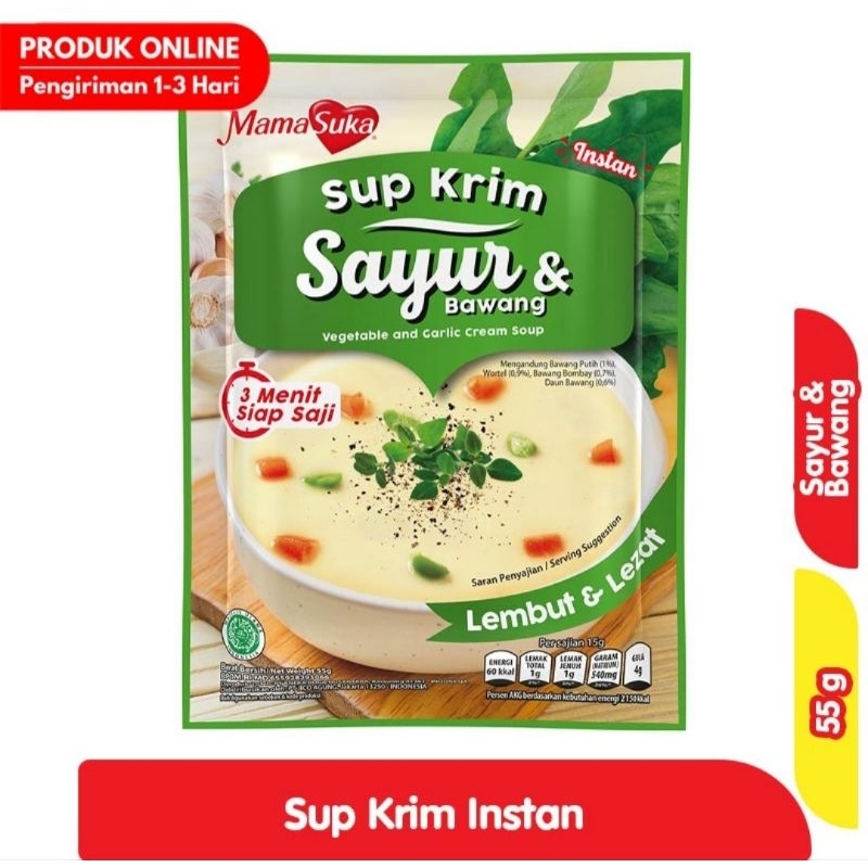 

Mama Suka Sup Krim Sayur & Bawang 55g