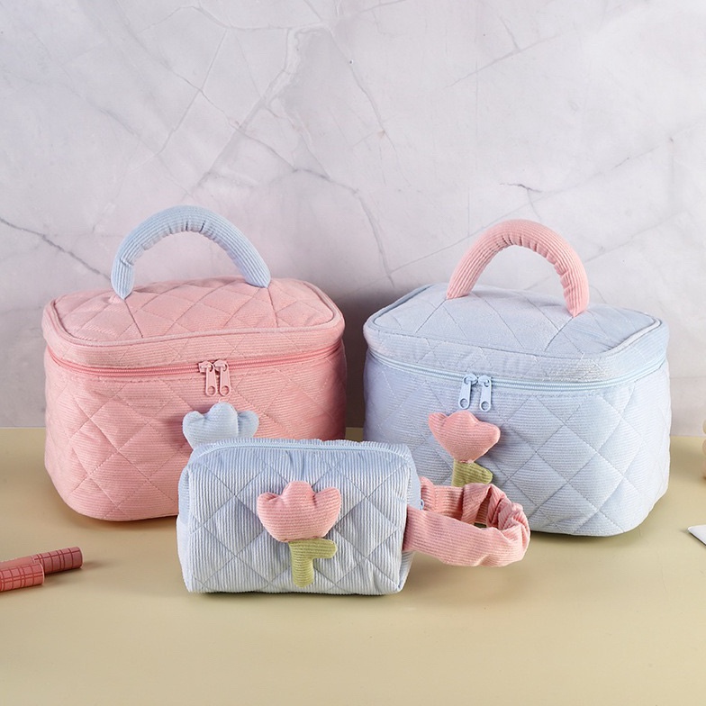 

KENSHO Kotak Pensil Sleting Motif Bunga Tulip Flower Handle Pastel Pouch Makeup Aesthetic Tulip Tas Aksesoris Wanita Lucu Import Zipper Flowers s E8W6