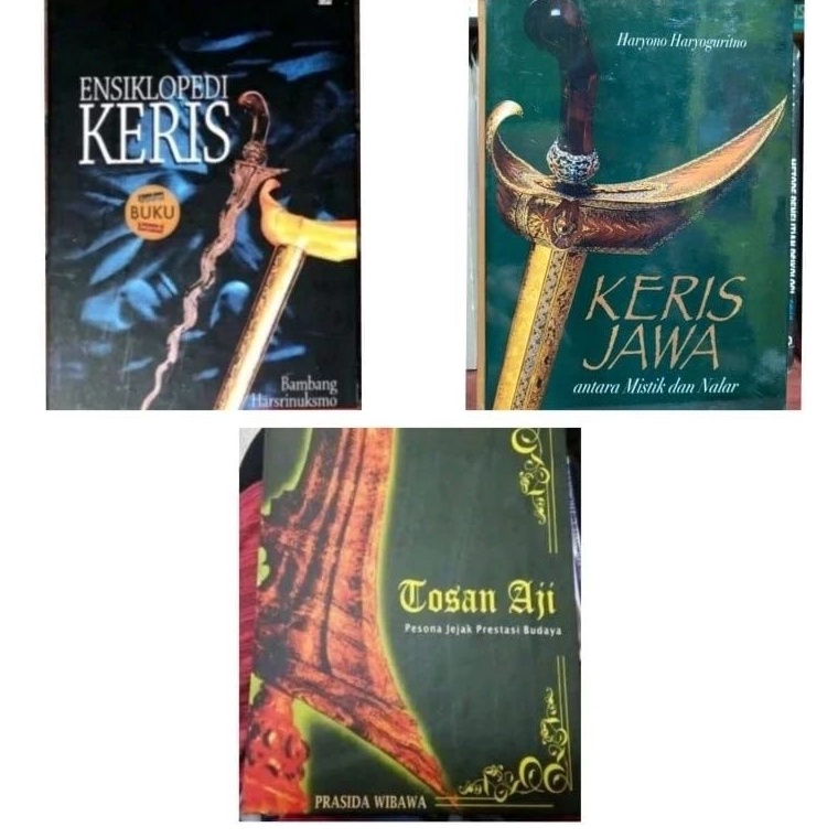 Paket 3 Buku ENSIKLOPEDIA KERIS Tosan Aji KERIS JAWA HARD COVER  Soft Cover c H4B7
