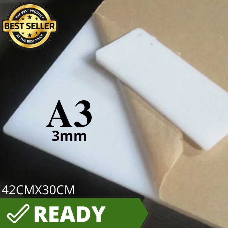 

Akrilik Lembaran Murah 3mm Putih Susu Ukuran A3 s GB5
