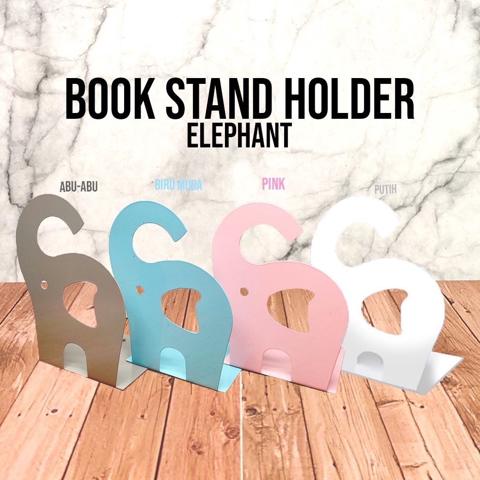 

Book Stand GAJAH 2pc Book End Sandaran buku SET Penyangga buku Book stand Fancy Gajah u D2Y6