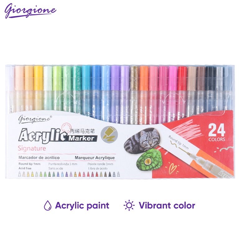 

Giorgione Acrylic Marker Pen Set Spidol GMK115 w T3Y6