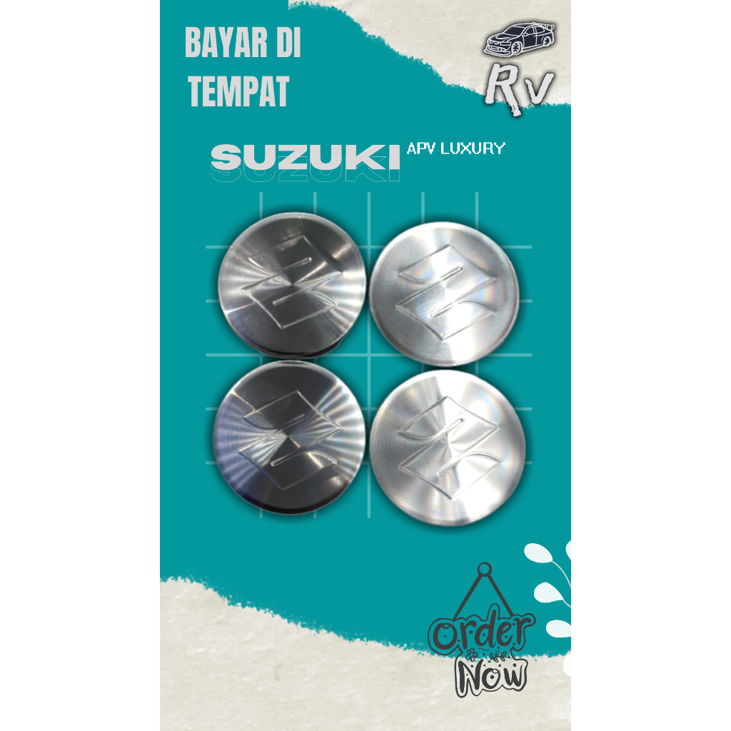 1pcs 60mm Suzuki Tutup Velg Roda APV Luxury Ring 15 16 17 18 Polish