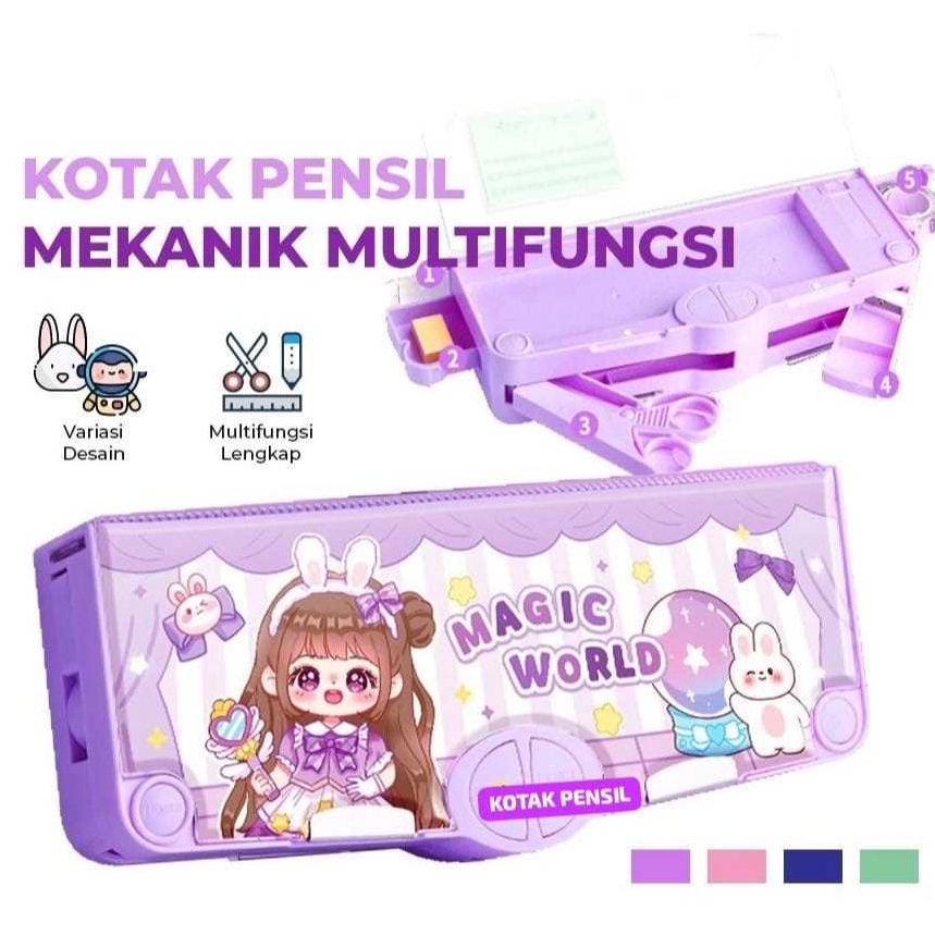 

KODE T92Z LC Kotak Pensil Anak Serbaguna Karakter Kartun Lapisan Ganda Gratis Penghapus Penggaris Rautan Untuk Laki Laki Perempuan