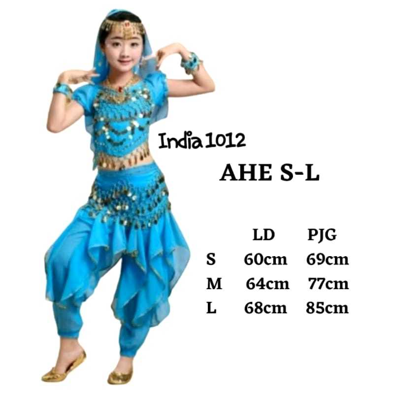 Baju india belly dance anak perempuan baju ballet