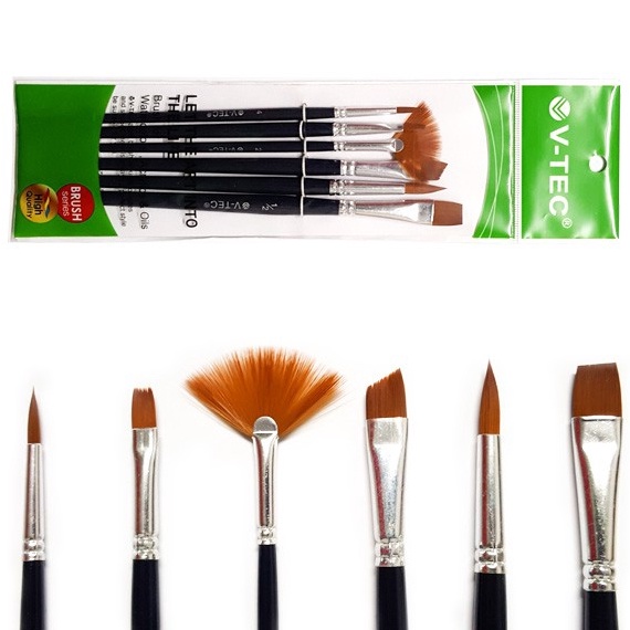 

KODE W53A VTec Brush A17 Set 6 Kuas Lukis Set 6