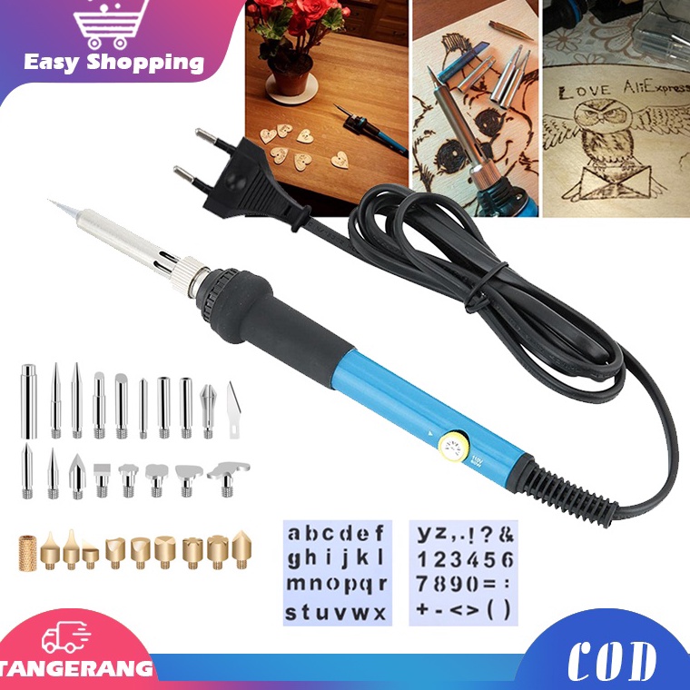 

KODE C36Y 35 in 1 Alat Lukis Bakar Wood Burning Pen Pyrography Set Scorch Burned Marker Pyrography Pen For DIY Projects