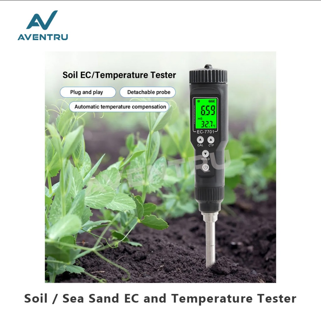 Pengukur EC Temperatur Tanah Pasir Soil Sea Sand EC Temperature Tester Meter