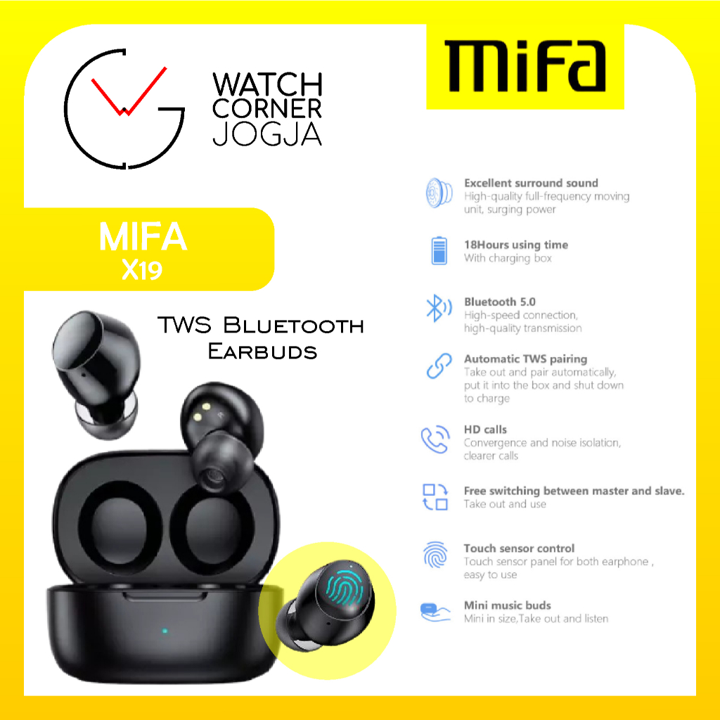 MIFA X19 TWS Bluetooth Earphone Headset Bluetooth 5.0 ORIGINAL Wireless Earbuds