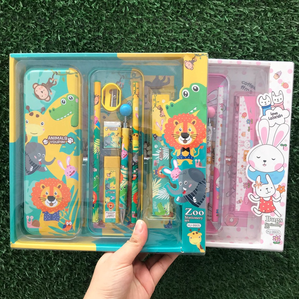 

FYGALERYJAKARTA 21 Stationary Set Kotak Pensil Anak Set 7In1 Stationery Alat Tulis Kotak Pensil Karakter a K3K6