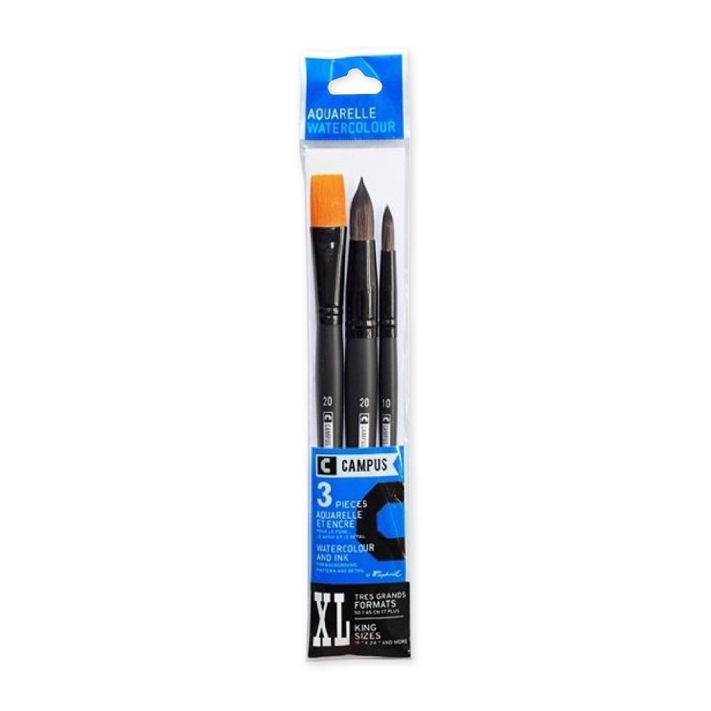 

Raphael Campus Watercolor Brush Set 3 Synthetic Short Handle f BS2