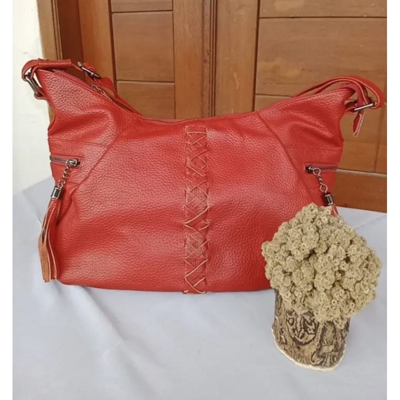 [Size L] Tas Wanita Garut Kulit Asli Tas Kulit Asli Garut Tas Selempang Wanita