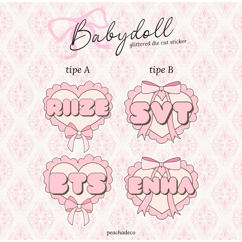 

[MINBEL 2 PCS] READY STOCK & CUSTOM Babydoll Sticker KPOP BTS SEVENTEEN RIIZE ENHYPEN ZB1 NCT