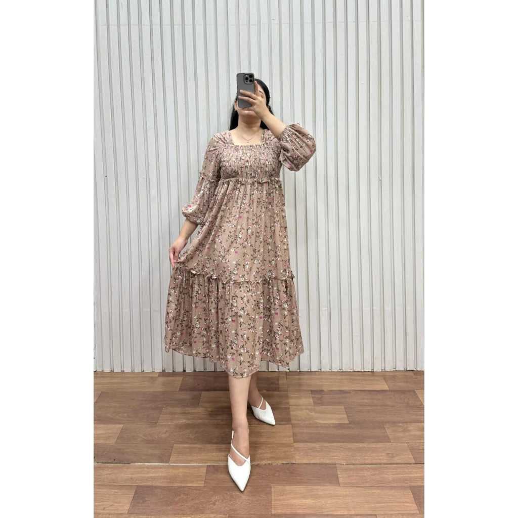 MIDI DRESS RAYON PREMIUM MIDI DRESS KEKINIAN DRESS SABRINA MIDI DRESS JUMBO