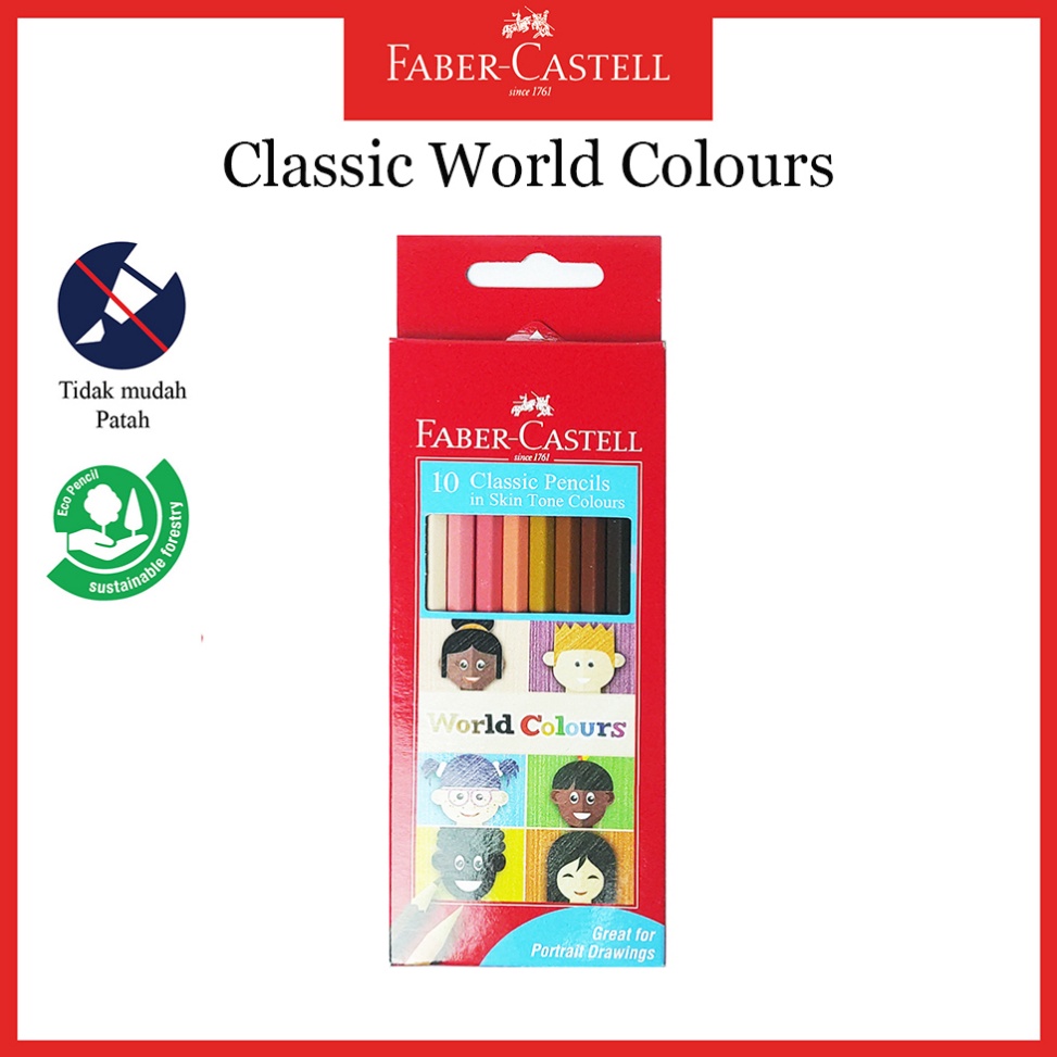 

Pensil Warna Faber Castell World Colours 1 Warna Ukuran Panjang World Colours Classic Colour Pencil Skin Tone set 1 Alat Tulis Warna Kulit u J2G4