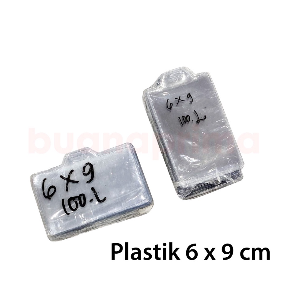 

Plastik ID Card 6 x 9 cm isi 1 pcs Name Tag Holder Panitia Pengenal Tegak Tidur x N4N9