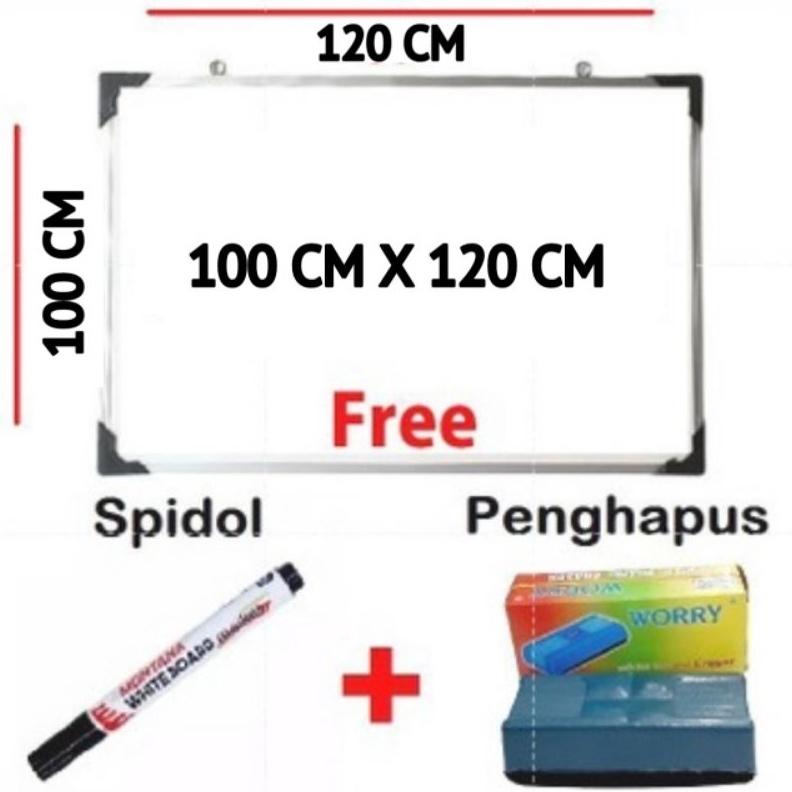 

PAPAN TULIS WHITEBOARD 8 X 12 CM FREE SPIDOL DAN PENGHAPUS p B7A4