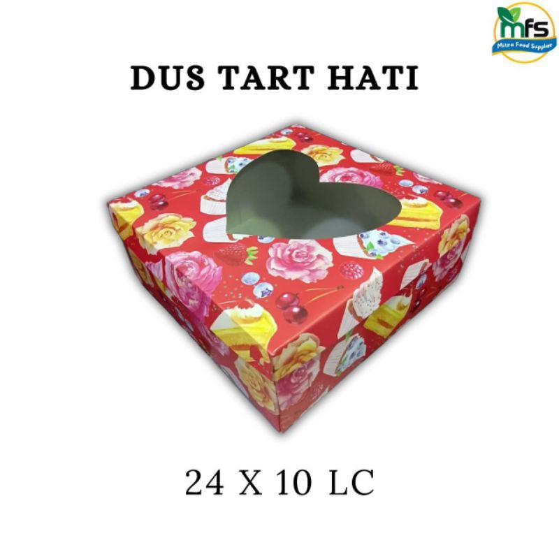 

DUS TART TUTUP HATI KARTON BOX HAMPERS KUE - KUE PARCEL TUTUP HATI