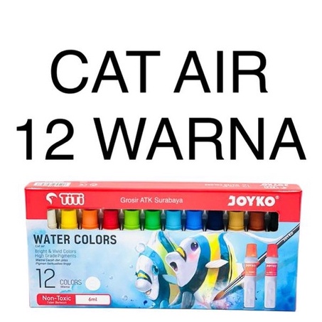 

Water Colors Colour Cat Air Joyko TiTi 12 Warna 6 ML WAC6ML12 j KL5