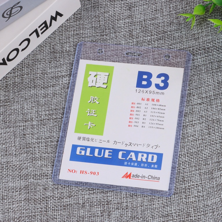 

2 PcsID Card B3 Plastik Kartu Nama Name Tag Tebal Plastik ID CARD x S1L6