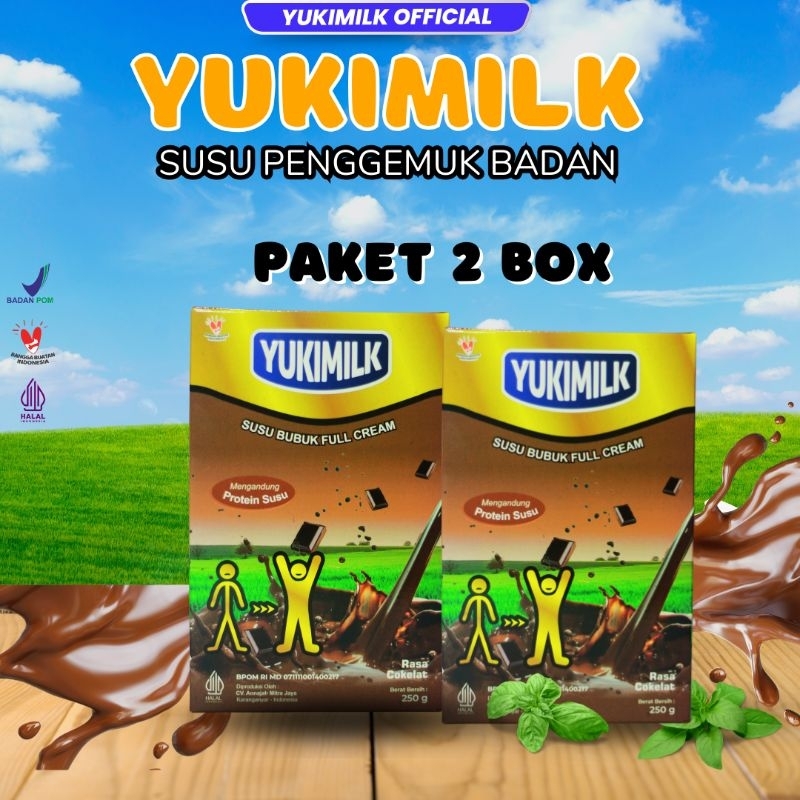 

Yuki milk susu penggemuk badan susu penambah berat badan paket 2 Box