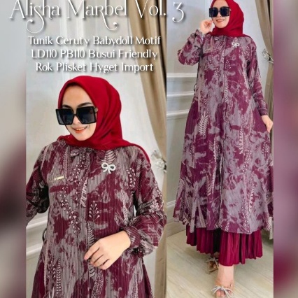 KODE R77A ALISHA MARBEL VOL3  SIZE M L XL XXL
