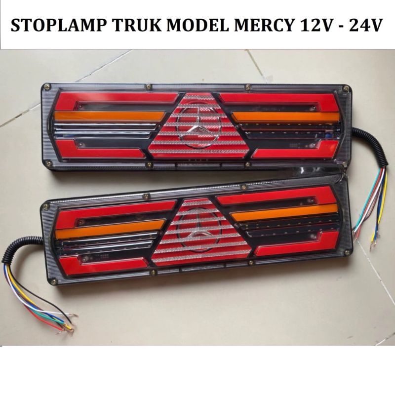 Lampu StopLamp Truk 24V Mercy Stop Lamp Rem Belakang Truk Canter Giga Dyna Dutro Ragasa Sepasang