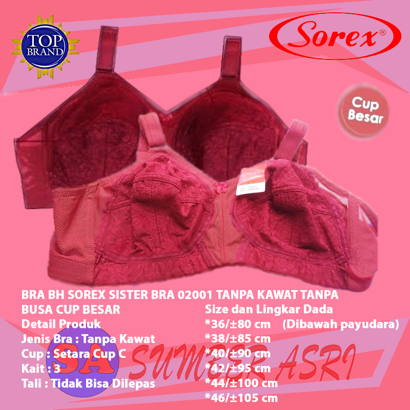 BH SOREX 02001 ukuran 36-46